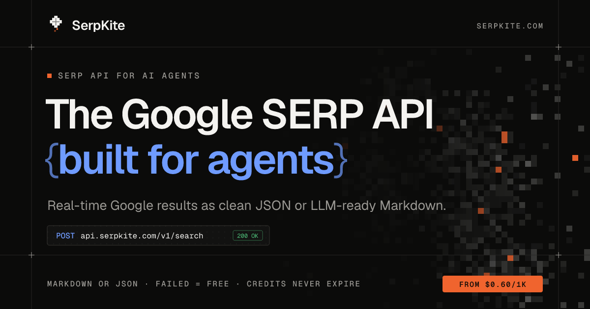 JSON vs Markdown SERPs: we measured tokens | SerpKite